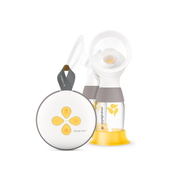 Image showing the Swing Maxi Double Electric Breast Pump, Yellow product.
