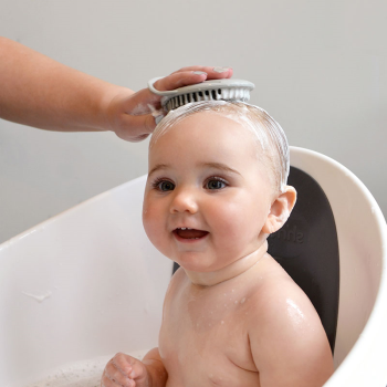 Image showing the Silicone Baby Bath Brush, Grey product.