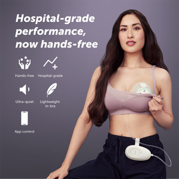 Image showing the Stride Single Electric Breast Pump, White product.