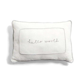 Image showing the Welcome To The World Elephant Cushion, H8 x D30 x L43cm, Grey product.