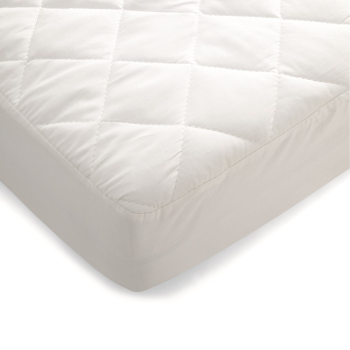 Image showing the Quilted Waterproof Cot Bed Mattress Protector, L140 x W70 x D14cm, White product.