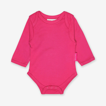 Image showing the Basic Organic Cotton Long Sleeved Bodysuit, 3 - 6 Months, Pink product.