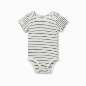 Image showing the Short Sleeve Bodysuit, 3 - 6 Months, Grey Stripe product.