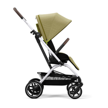Image showing the Eezy S Twist Compact Pushchair with Rotating Seat, Silver/Nature Green product.