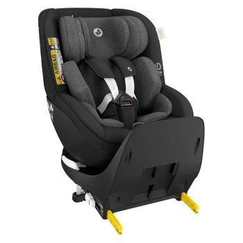 Image showing the Mica Pro Eco i-Size Baby & Toddler Car Seat with 360° Rotation & Recycled Fabrics, from Birth, Authentic Black product.