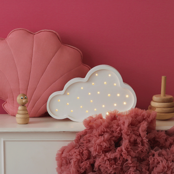 Image showing the Wooden Cloud Lamp, White product.