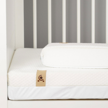 Image showing the Lullaby Hypoallergenic Bamboo Foam Cot Mattress, White product.