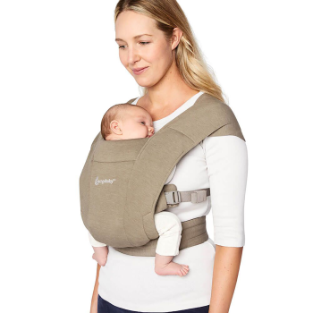 Image showing the Embrace Newborn Baby Carrier, Soft Olive product.