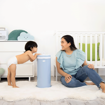 Image showing the Odour-Reducing Nappy Bin, Cloudy Blue product.