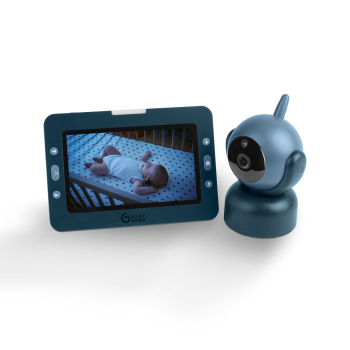 Image showing the Yoo Master Plus Motorised 5" Video Baby Monitor, Blue product.