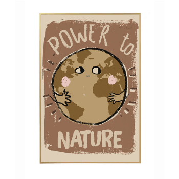 Image showing the World Poster Print, 50 x 70cm, Brown product.