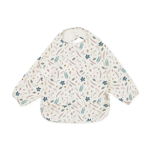Image showing the Recycled Polyester Sleeved Bib with Print, Pressed Leaves Rose product.