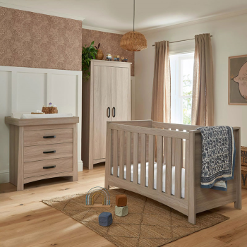Image showing the Isla 2 Piece Nursery Furniture Set excl. Mattress, Ash product.