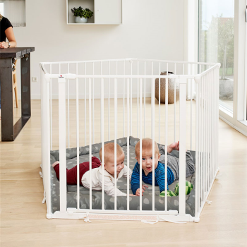 Image showing the Olaf Pentagon Playpen, White product.