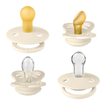 Image showing the Try It Pack of 4 Assorted Dummies, 0 Months+, Ivory product.