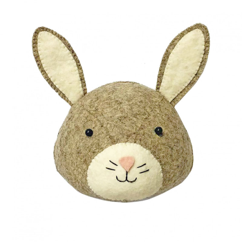 Image showing the Bunny Head Mini Felt Animal Wall Decoration, Grey product.