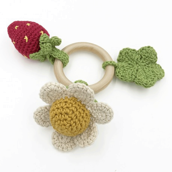 Image showing the Spring Crochet Teether & Rattle, Multi product.
