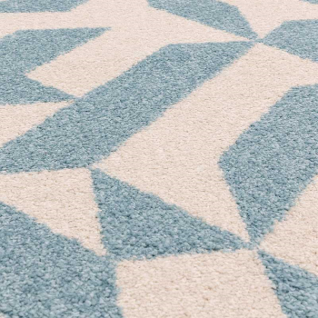 Image showing the Muse Modern Geometric Shapes Rug, 120 x 170cm, Blue product.