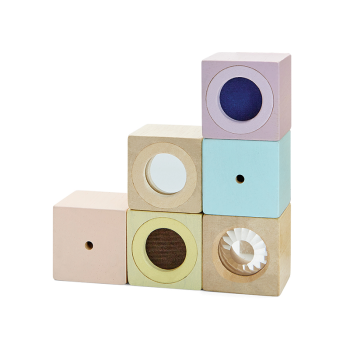 Image showing the Wooden Sensory Blocks, Pastel product.