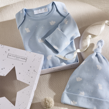 Image showing the Elephant New Arrival Gift Set, 3 - 6 Months, Blue product.