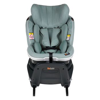 Image showing the iZi Turn i-Size Baby & Toddler Car Seat with 360° Rotation - from 6 Months, Sea Green Mélange product.