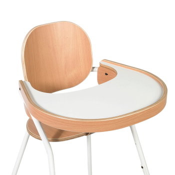 Image showing the Tibu High Chair Table Top, White/Beech product.