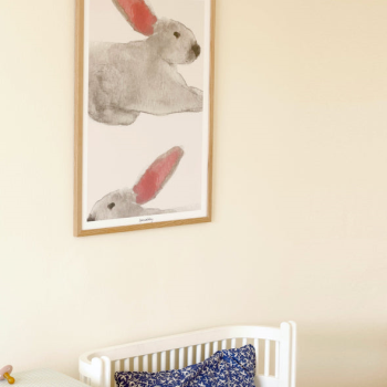 Image showing the Bunny poster Bunny Poster, A2, Grey product.
