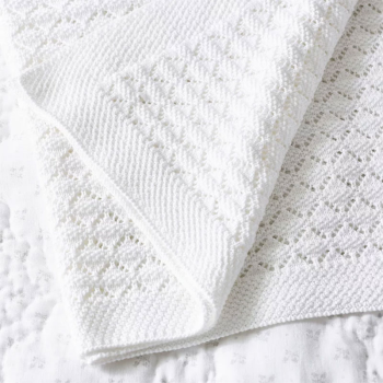 Image showing the Heirloom Blanket, 75 x 100cm, White product.