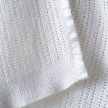 Image showing the Cellular Satin Blanket, 75 x 100cm, White product.