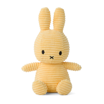 Image showing the Miffy Sitting Corduroy Soft Toy, 23cm, Buttercream product.