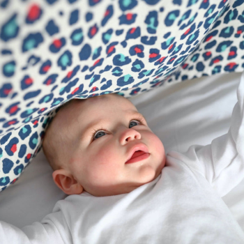Image showing the Dalmatian & Leopard Pack of 2 Sensory Organic Cotton Muslin Squares, 80 x 80cm, Multi product.