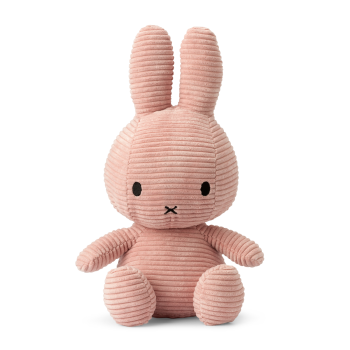 Image showing the Miffy Corduroy Soft Toy, 33cm, Pink product.