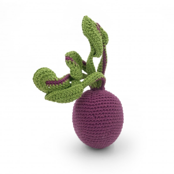 Image showing the Beetroot Crochet Rattle, Purple product.