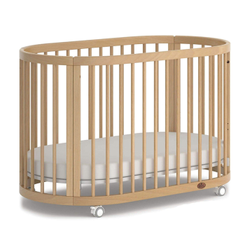 Image showing the Oasis Oval Cot, Beech product.