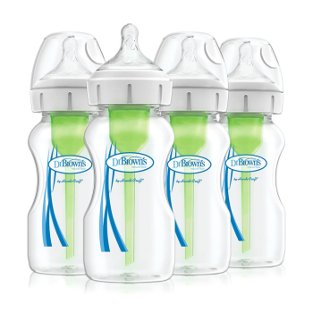 Image showing the Options+ Pack of 4 Baby Bottles, 270ml product.