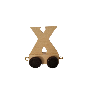 Image showing the Natural Wooden Letter X, Natural product.