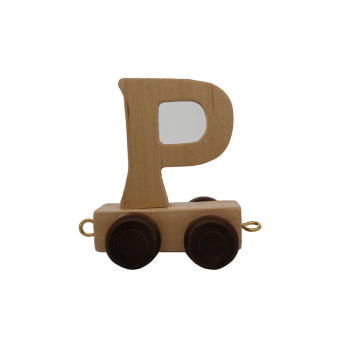 Image showing the Natural Wooden Letter P, Natural product.