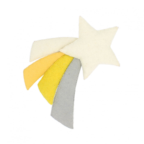 Image showing the Shooting Star Felt Wall Decoration, Yellow product.