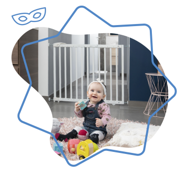 Image showing the Deco Pop Extending Baby Safety Gate, White product.