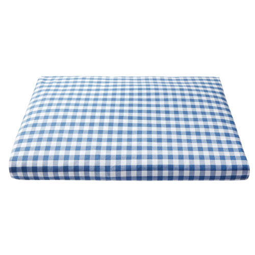Image showing the Cot Bed Organic Gingham Fitted Sheet, 140 x 70cm, Blue product.