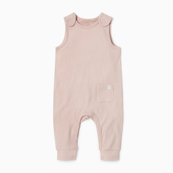 Image showing the Ribbed Romper, 0 - 3 Months, Blush product.