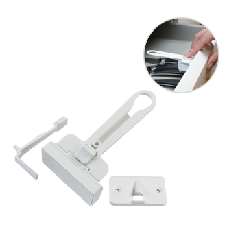 Image showing the Pack of 2 Adhesive Top Drawer Catchers, Pure White product.