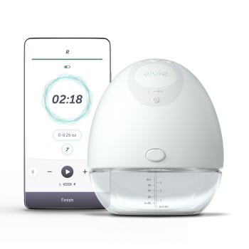 Image showing the Elvie Pump Single Electric Breast Pump, White product.