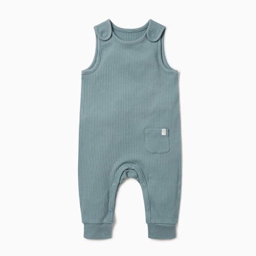 Image showing the Ribbed Romper, 0 - 3 Months, Blue product.