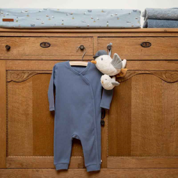 Image showing the Sailors Bay Wrapped Rib One-Piece Suit, Newborn, Blue product.
