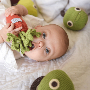 Image showing the Apple Crochet Rattle, Green product.