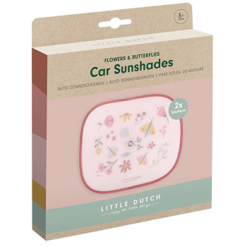 Image showing the Flowers & Butterflies Pack of 2 Car Sunshades, Pink product.