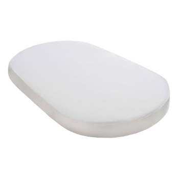 Image showing the Purotext Oval Cot Mattress, 119 x 64 x 10cm, White product.