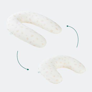 Image showing the 2-in-1 Pregnancy Pillow, U-Shape and C-Shape, Off White Petals product.