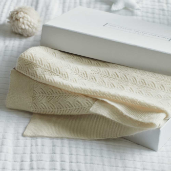 Image showing the Cashmere Christening Blanket, 75 x 100cm, Porcelain product.
